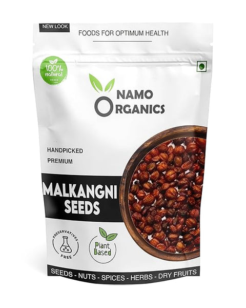 Namo Organics - Malkangni Seeds 100gm for Brain and Memory- Jyotishmati