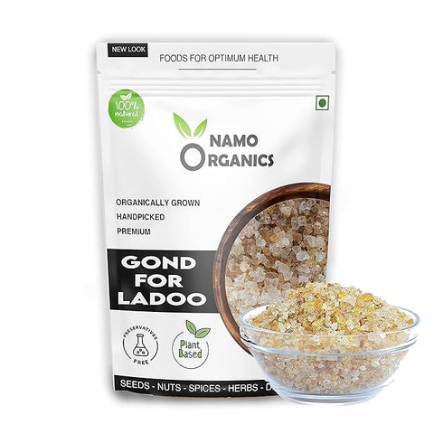Namo Organics - Babool Gond For Ladoo | Gond for Laddu Making & Sweets | Edible Gum | Kikar/Dink/Gum Arabic | 100% Authentic, Sourced from Forest