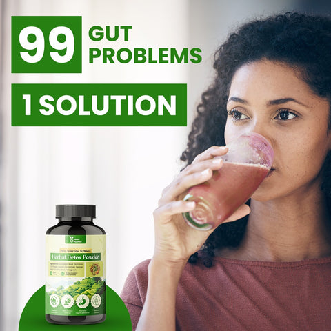 Namo Organics Herbal Detox Powder - With Dandelion Root, Garcinia Cambodia For Weight Loss, Control Cravings, Detox & Cleanse Naturally