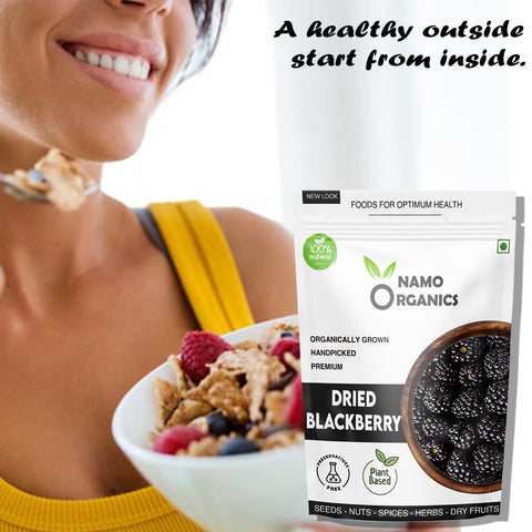 Namo Organics - Dried Blackberry Dry Fruits - Organic Blackberries without sugar ( No Preservatives )