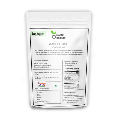 Namo Organics - Whole Long Pepper - 75 Gm Pipal / Pippali - Jumbo Size Fresh Harvest