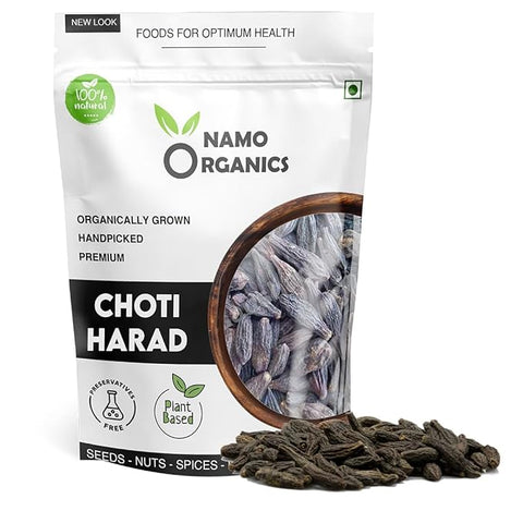 Namo Organics - Choti Harad, Kali Harad, Black Himej - 200g - Myrobalan, Terminalia Chebula - Fresh