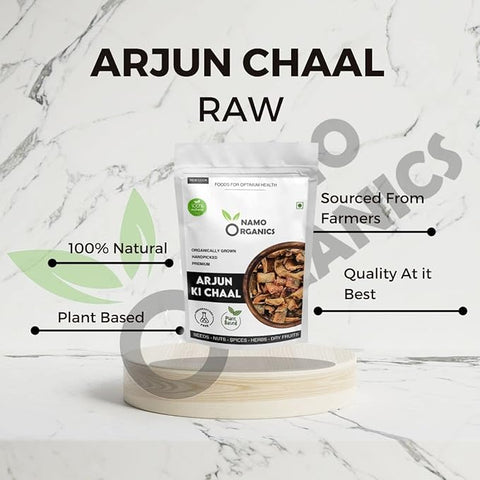 Namo Organics - Arjun Ki Chaal - Dried- Arjuna Tree Bark - Raw | Lowers Bad Cholesterol