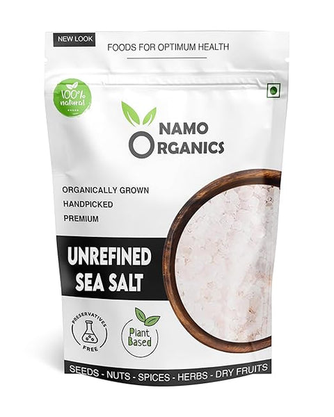 Namo Organics - 900gm - VASTU Sea Salt Crystal Salt Un-Filtered Sea Salt - Hand Cleaned Chemical Free Salt