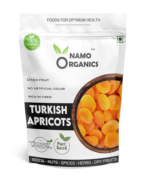 Namo Organics  - Dried Apricots Turkish - Seedless | No Added Sugar | Khumani Sweet Dry Fruits | Healthy Snack