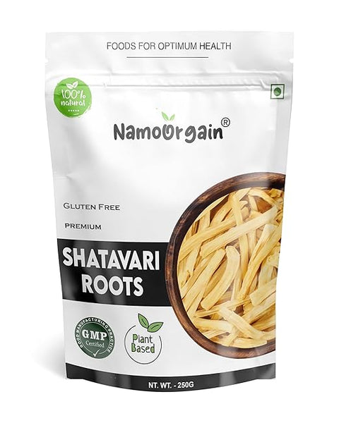 Namoorgain - Shatavari Root Whole 250 Gm - Asparagus Racemosus | Satavari Kizhangu/Chittamoothi | Non GMO | No Added Preservatives & Additives