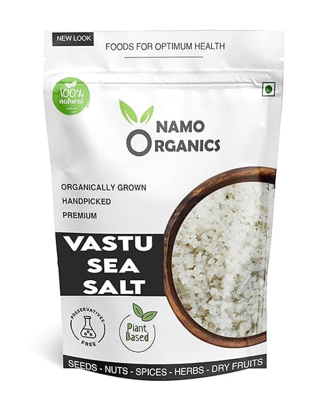 Namo Organics - 900gm - VASTU Sea Salt Crystal Salt Un-Filtered Fine Sea Salt - Hand Cleaned Chemical Free Salt