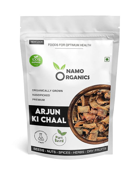 Namo Organics - Arjun Ki Chaal - Dried- Arjuna Tree Bark - Raw | Lowers Bad Cholesterol