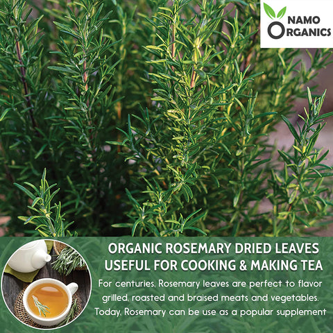 Namo Organics - Rosemary Dried Leaves - For Hair Growth & Rosemary Leaf Tea - Organic Dry Herb