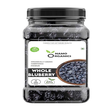 Namo Organics - Dried sweet Blueberry plum Dry Fruits - 400 Gm - Fresh Blueberries with seed