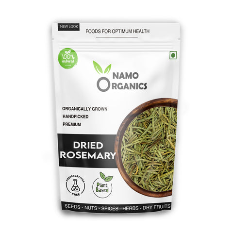 Namo Organics - Rosemary Dried Leaves - 50 Gm - For Hair Growth & Rosemary Leaf Tea - Organic Dry Herb