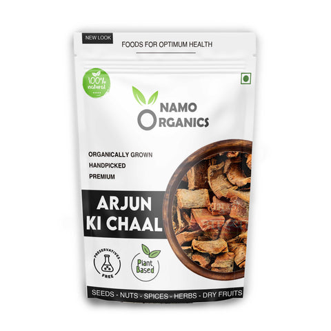 Namo Organics - Organic Arjun ki Chaal - 400 Gm - Arjuna Bark - Sourced from 100% Organic Farms