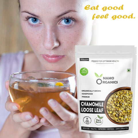 Namo Organics - Chamomile Herbal Tea Loose Leaf -High Grade Flowers - 100% Raw From Organic Farms
