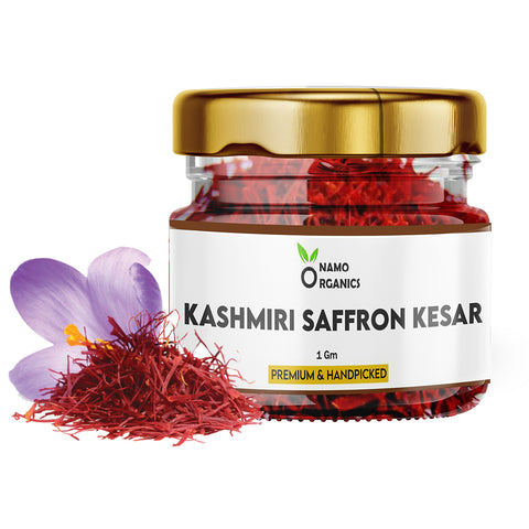 Namo Organics -Saffron Original Pure and Organic Kashmiri Kesar Saffron for Pregnant Women, 100% Purity Lab Certificate Finest A++ Grade Kashmiri Kesar / Saffron Threads